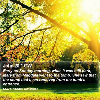 John 20:1 GW Bible Verse Image