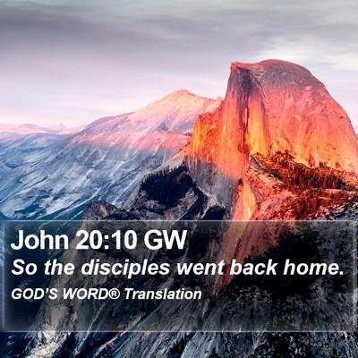 John 20:10 GW Bible Verse Image