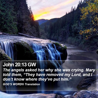 John 20:13 GW Bible Verse Image