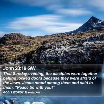 John 20:19 GW Bible Verse Image