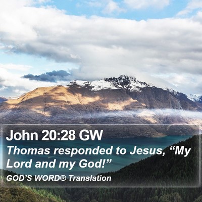 John 20:28 GW Bible Verse Image