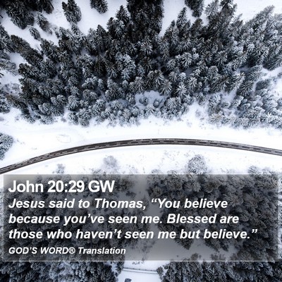 John 20:29 GW Bible Verse Image