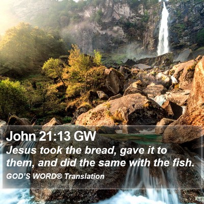 John 21:13 GW Bible Verse Image