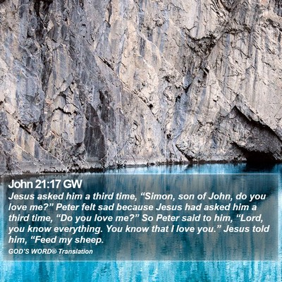 John 21:17 GW Bible Verse Image