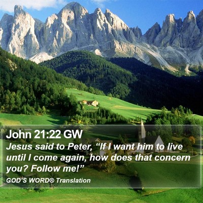 John 21:22 GW Bible Verse Image