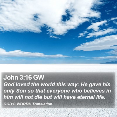 John 3:16 GW Bible Verse Image