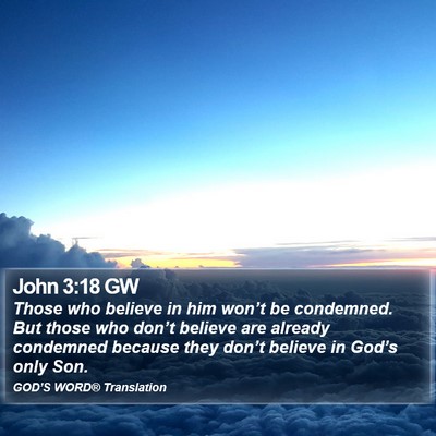 John 3:18 GW Bible Verse Image
