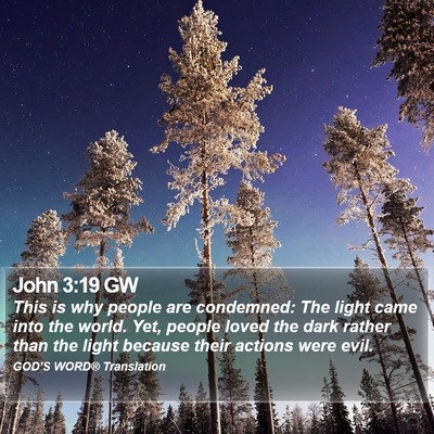 John 3:19 GW Bible Verse Image