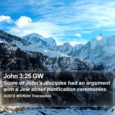 John 3:25 GW Bible Verse Image