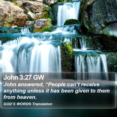 John 3:27 GW Bible Verse Image