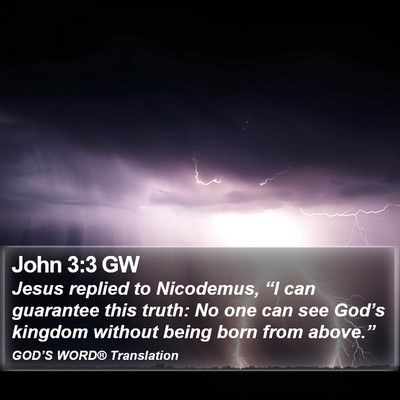 John 3:3 GW Bible Verse Image