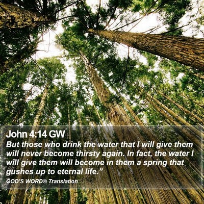 John 4:14 GW Bible Verse Image