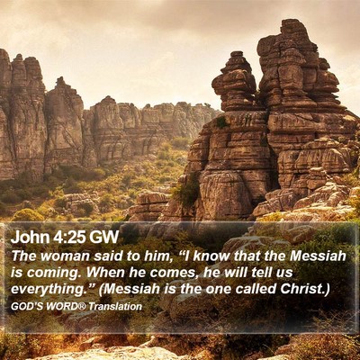 John 4:25 GW Bible Verse Image