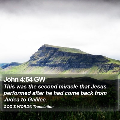 John 4:54 GW Bible Verse Image