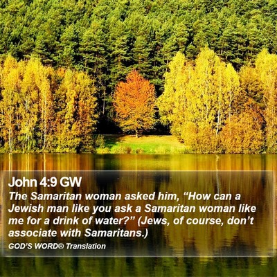 John 4:9 GW Bible Verse Image