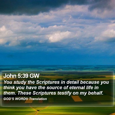 John 5:39 GW Bible Verse Image