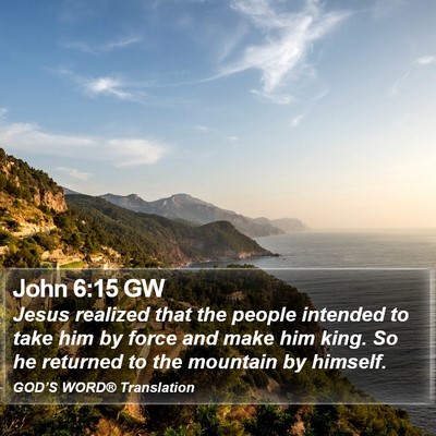 John 6:15 GW Bible Verse Image