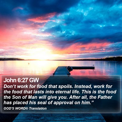 John 6:27 GW Bible Verse Image