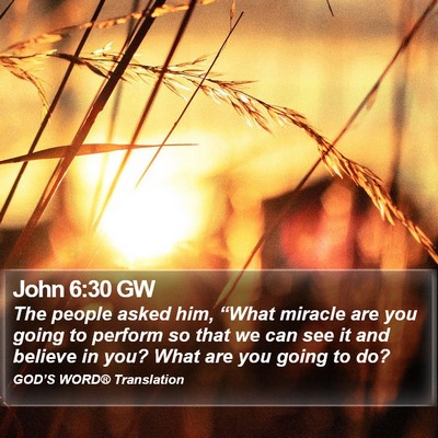John 6:30 GW Bible Verse Image