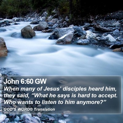 John 6:60 GW Bible Verse Image
