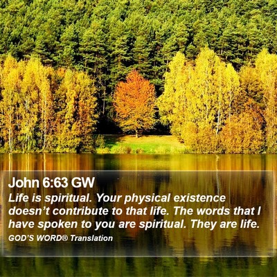 John 6:63 GW Bible Verse Image