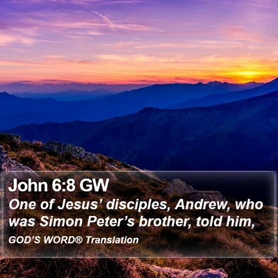 John 6:8 GW Bible Verse Image