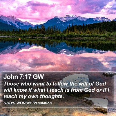 John 7:17 GW Bible Verse Image