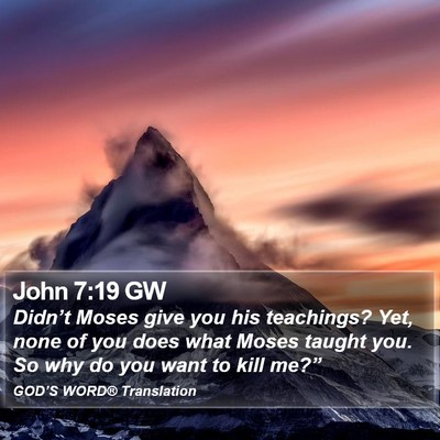 John 7:19 GW Bible Verse Image