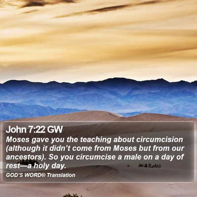 John 7:22 GW Bible Verse Image
