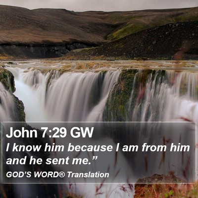 John 7:29 GW Bible Verse Image