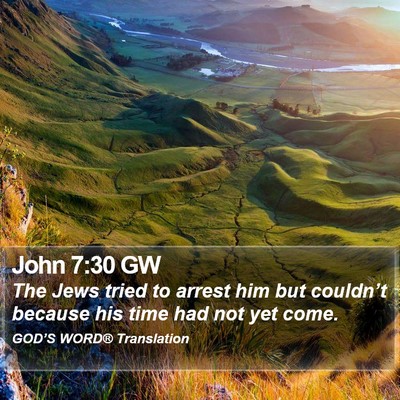 John 7:30 GW Bible Verse Image