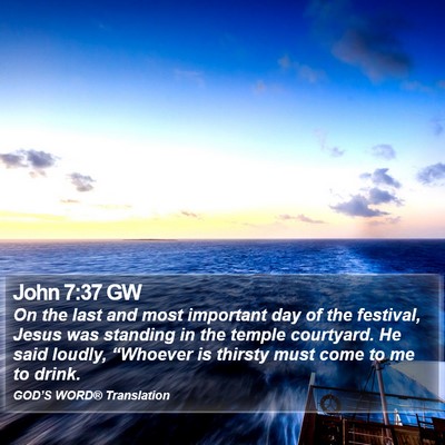 John 7:37 GW Bible Verse Image