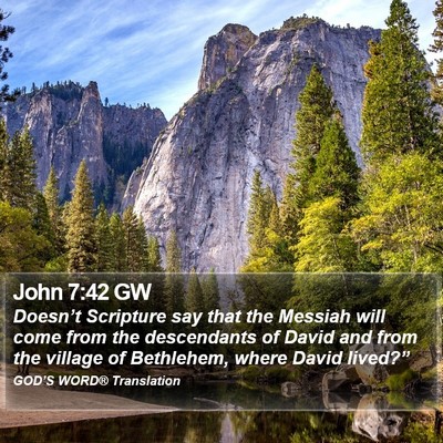 John 7:42 GW Bible Verse Image