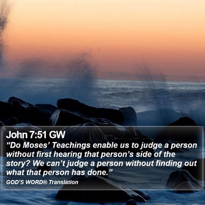 John 7:51 GW Bible Verse Image