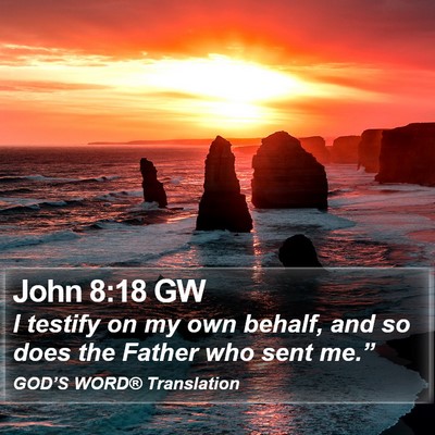 John 8:18 GW Bible Verse Image