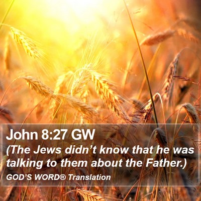John 8:27 GW Bible Verse Image