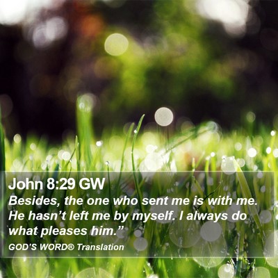 John 8:29 GW Bible Verse Image