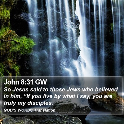 John 8:31 GW Bible Verse Image