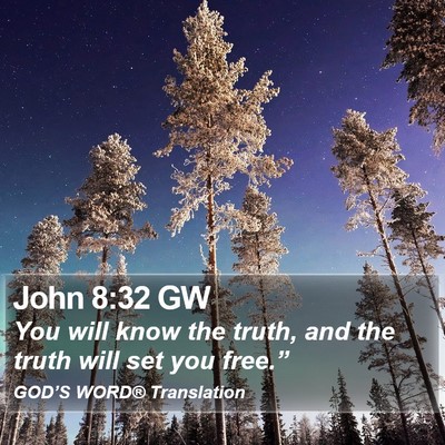 John 8:32 GW Bible Verse Image