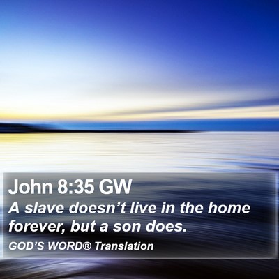 John 8:35 GW Bible Verse Image