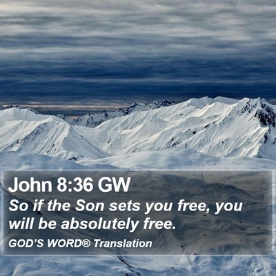 John 8:36 GW Bible Verse Image
