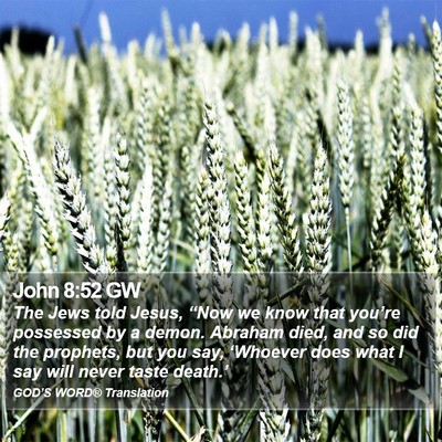 John 8:52 GW Bible Verse Image
