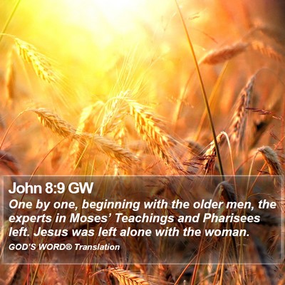 John 8:9 GW Bible Verse Image