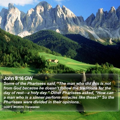 John 9:16 GW Bible Verse Image