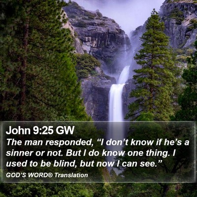 John 9:25 GW Bible Verse Image