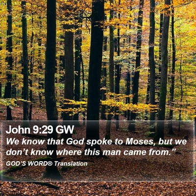 John 9:29 GW Bible Verse Image