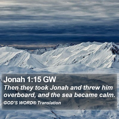Jonah 1:15 GW Bible Verse Image