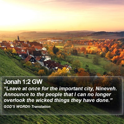 Jonah 1:2 GW Bible Verse Image