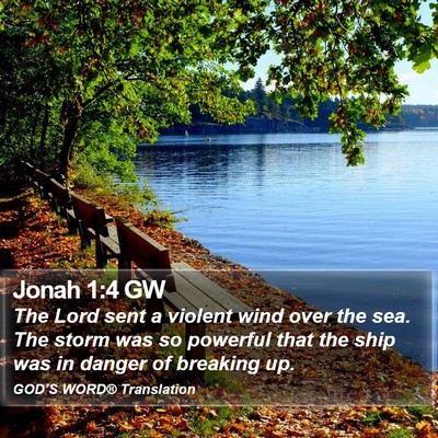 Jonah 1:4 GW Bible Verse Image