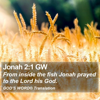 Jonah 2:1 GW Bible Verse Image